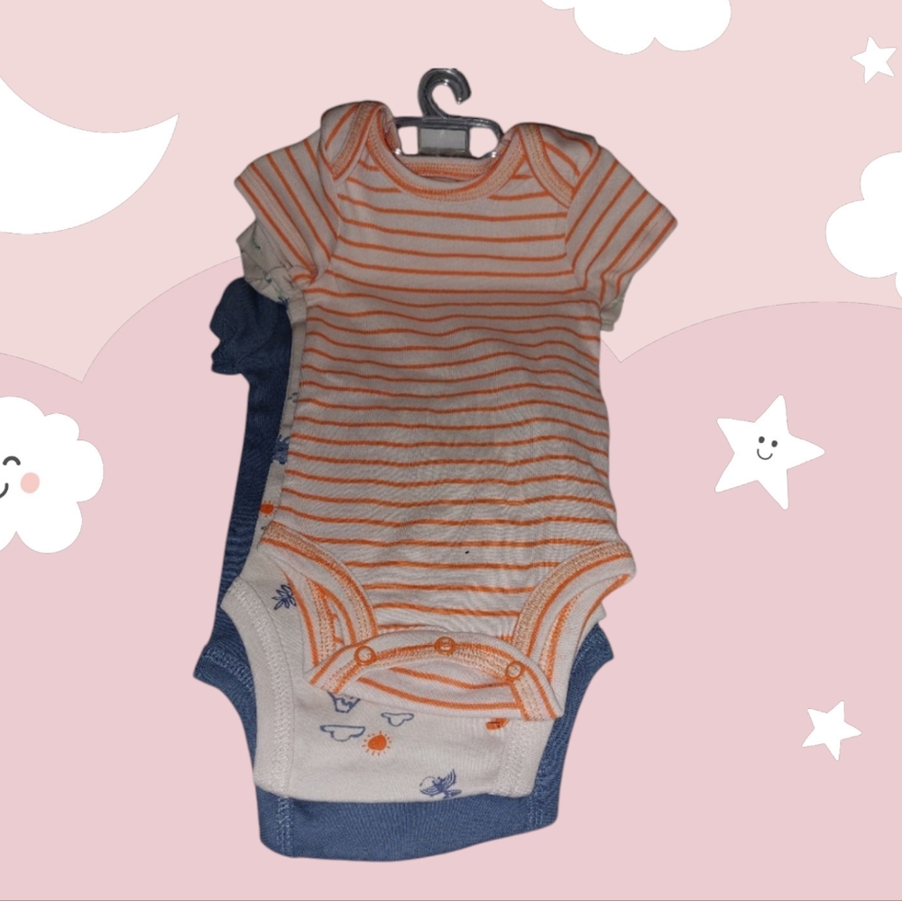 Carters 3piece Lot Onsies Nwt
